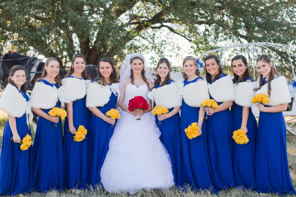 Long Blue Bridesmaid Dresses