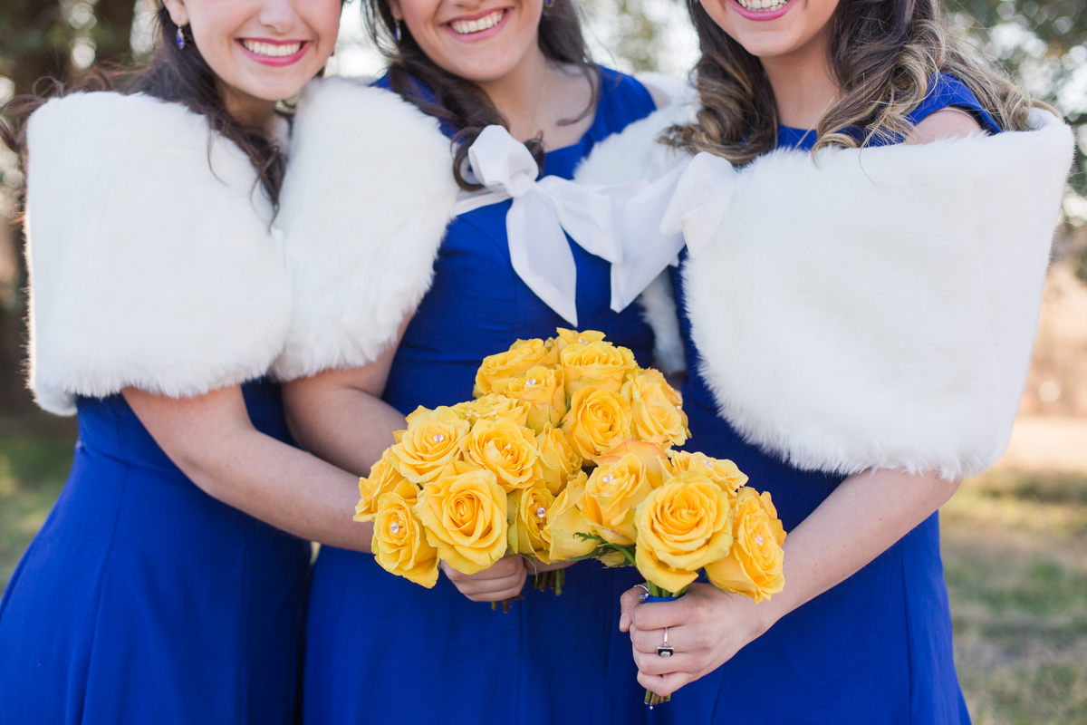 Yellow Rose Bridesmaids Bouquet 