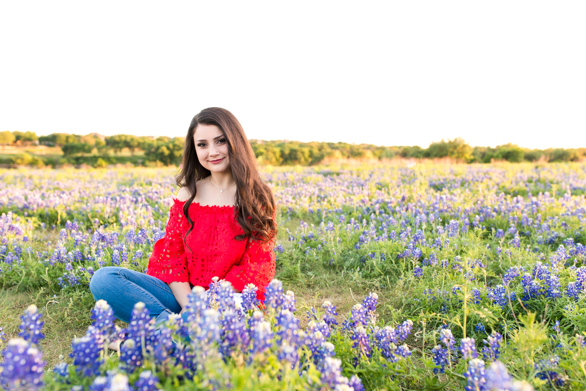 Brushy Creek Park Portrait bluebonent