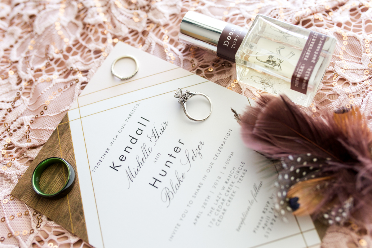 Pink Gold Wedding Details