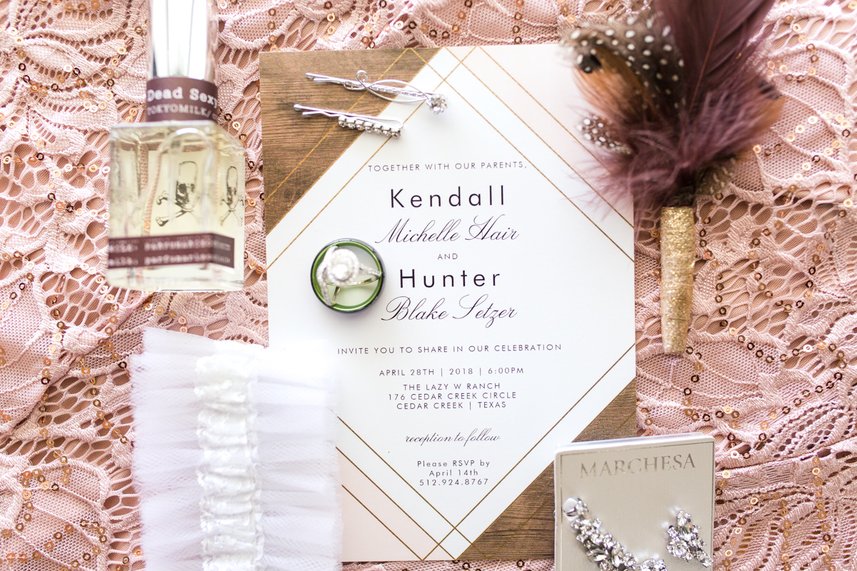 Pink Gold Wedding Details