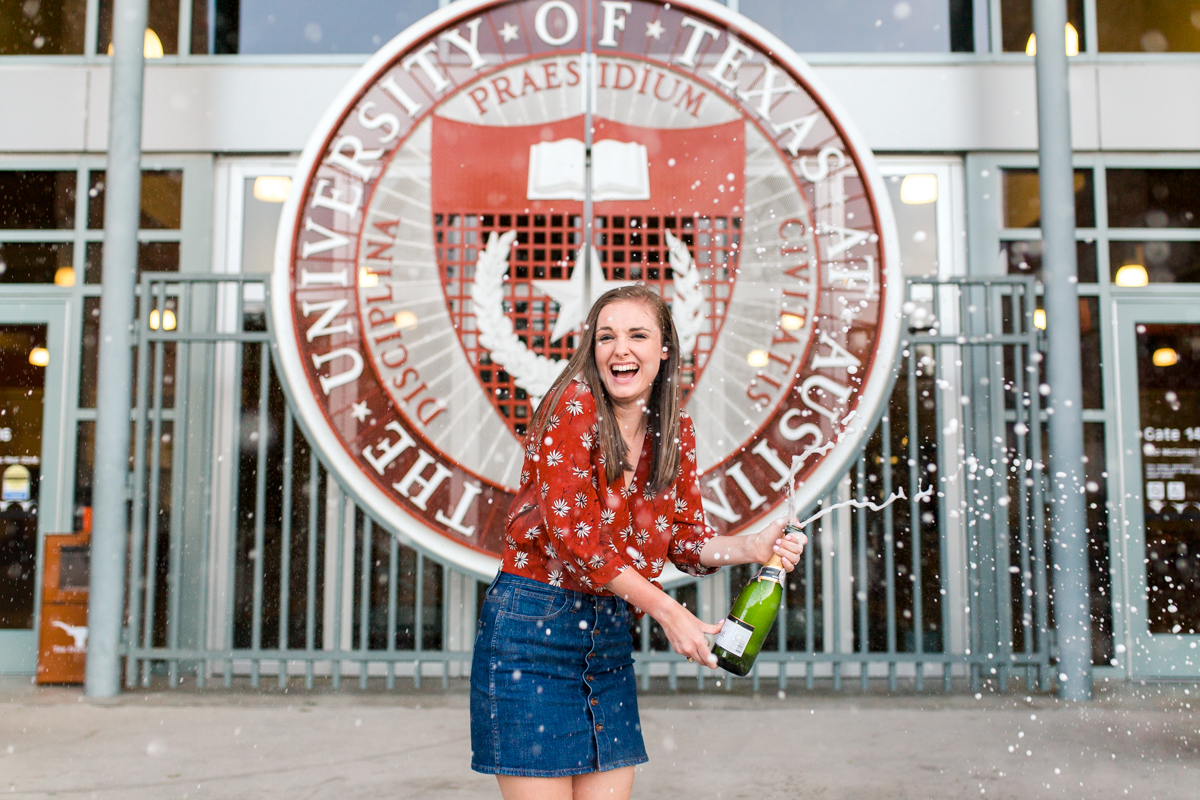 University of Texas Champagne Senior Picture
