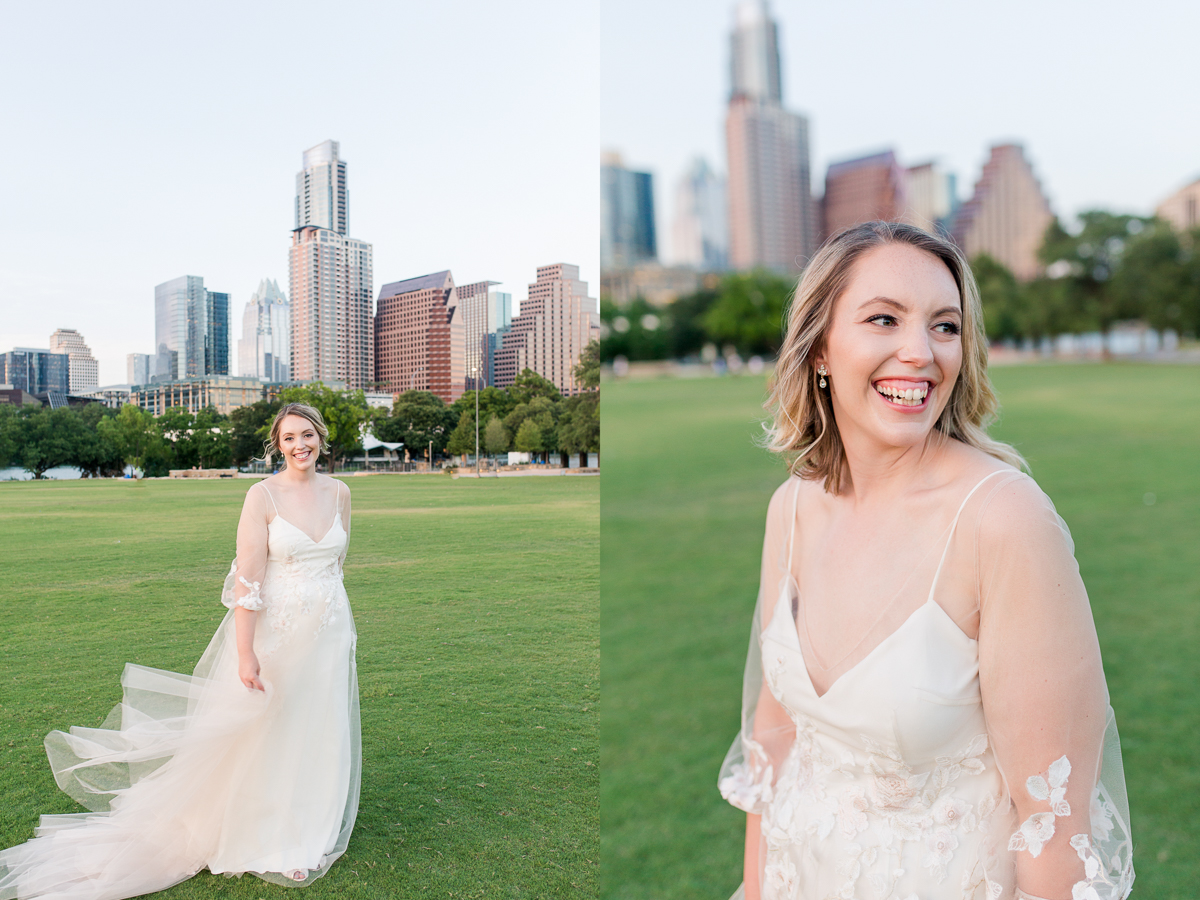 Downtown Austin Skyline Bridal Portrait