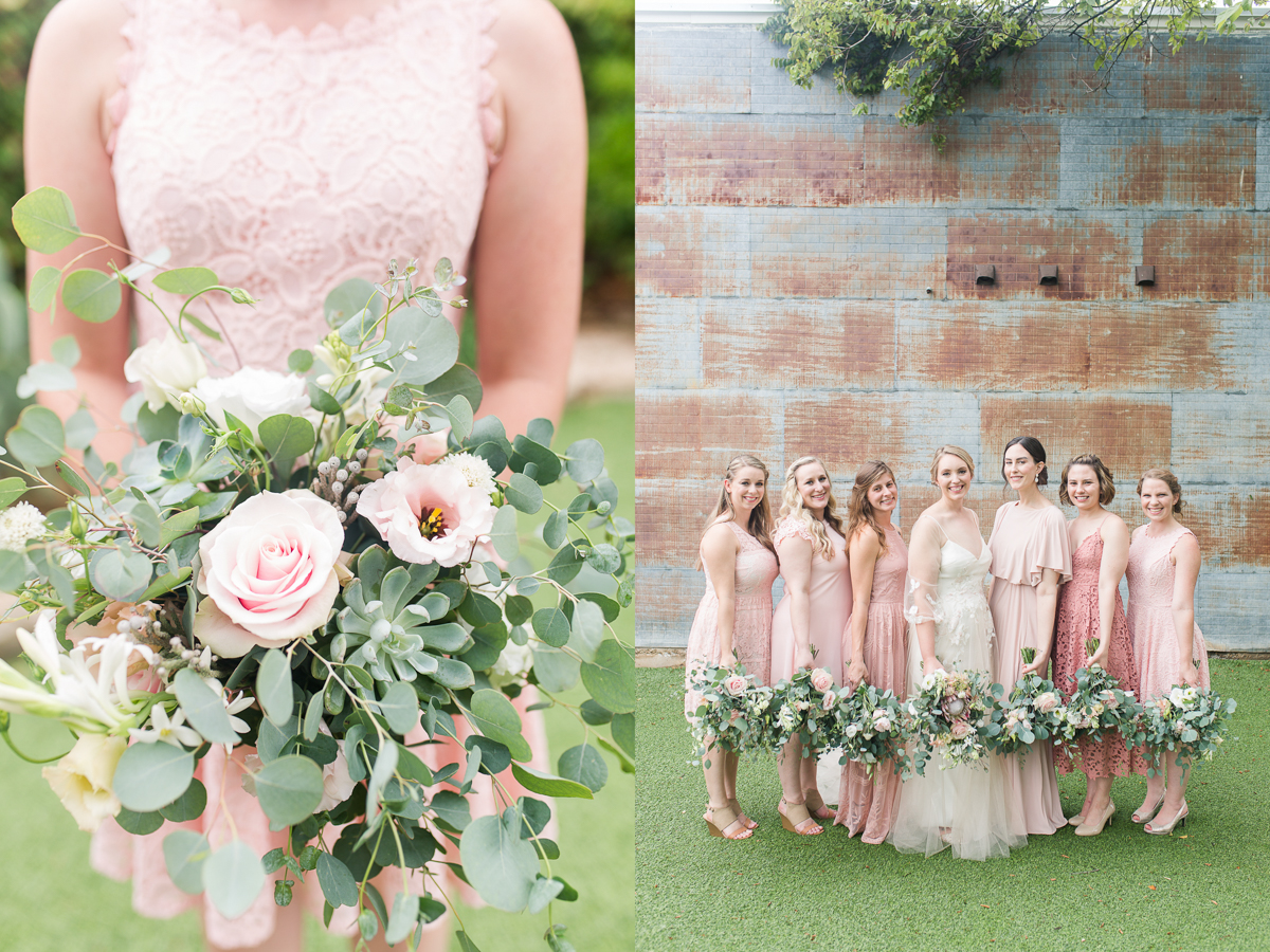 Pink bridesmaid dresses