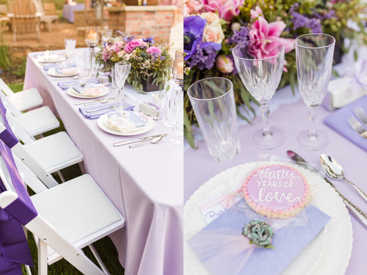 Purple Reception Setting