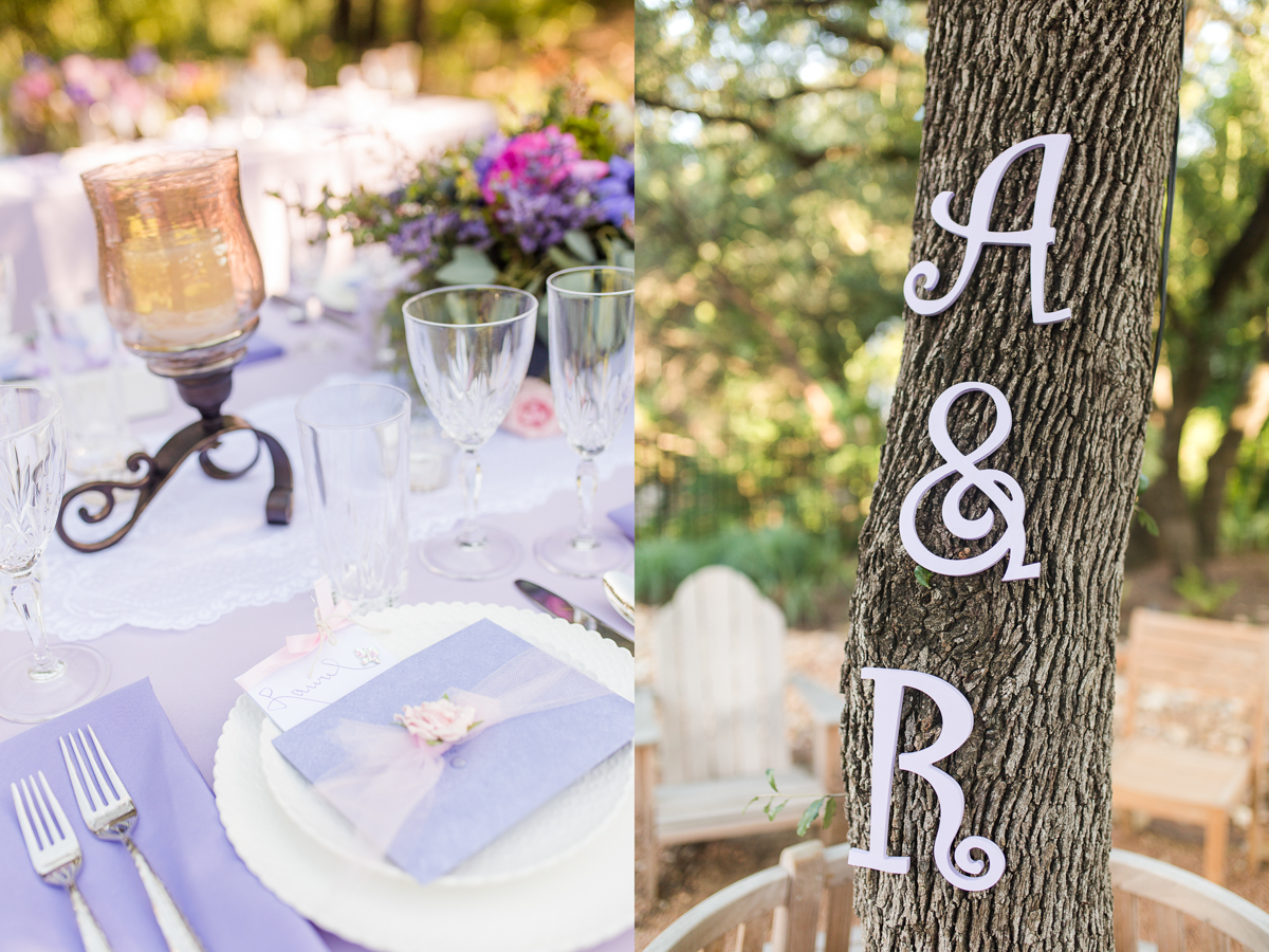 Purple Reception Decor