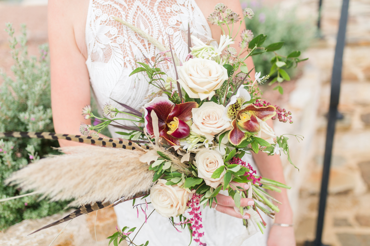 Boho feather bouquet