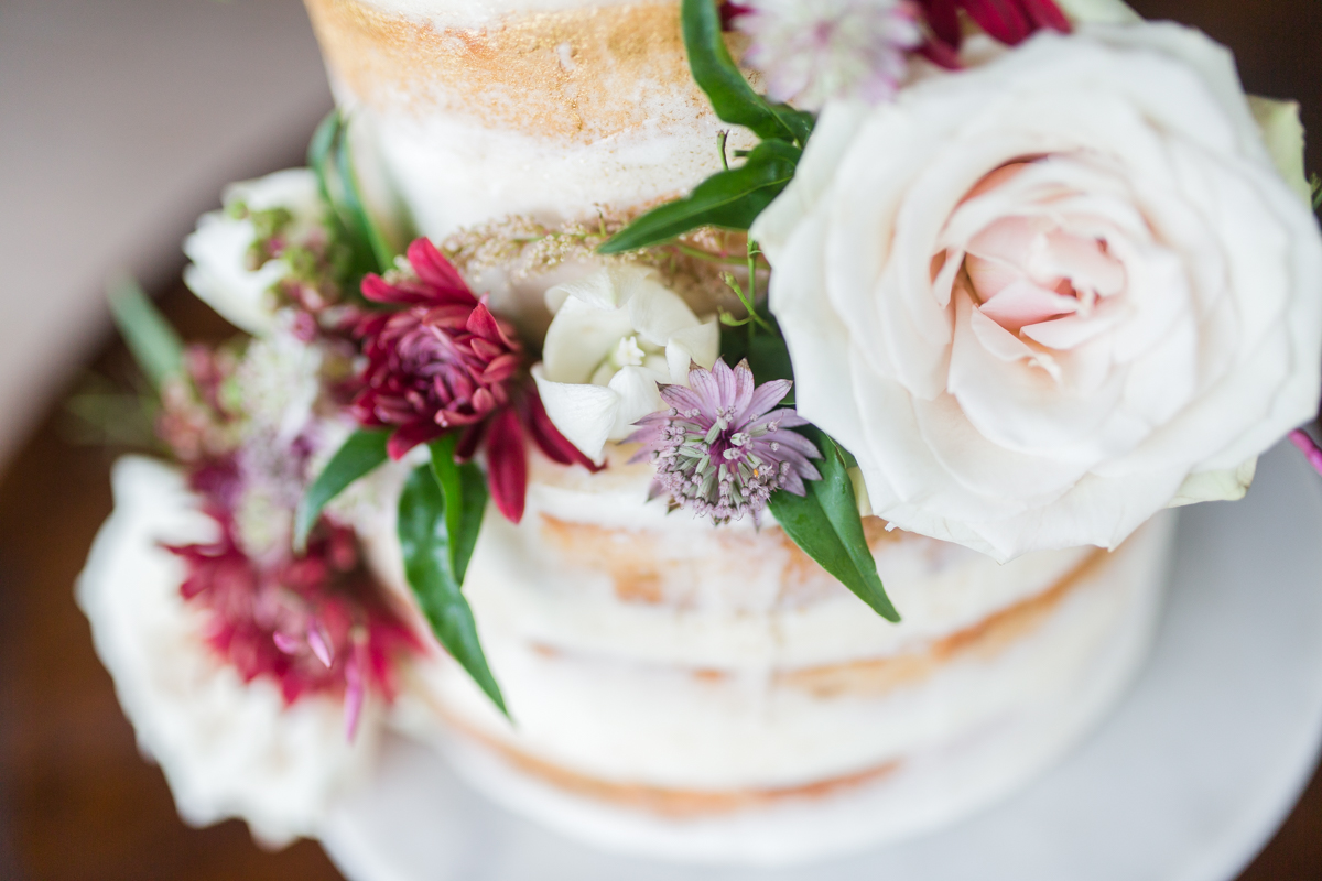 Boho Wedding Cake Flowers