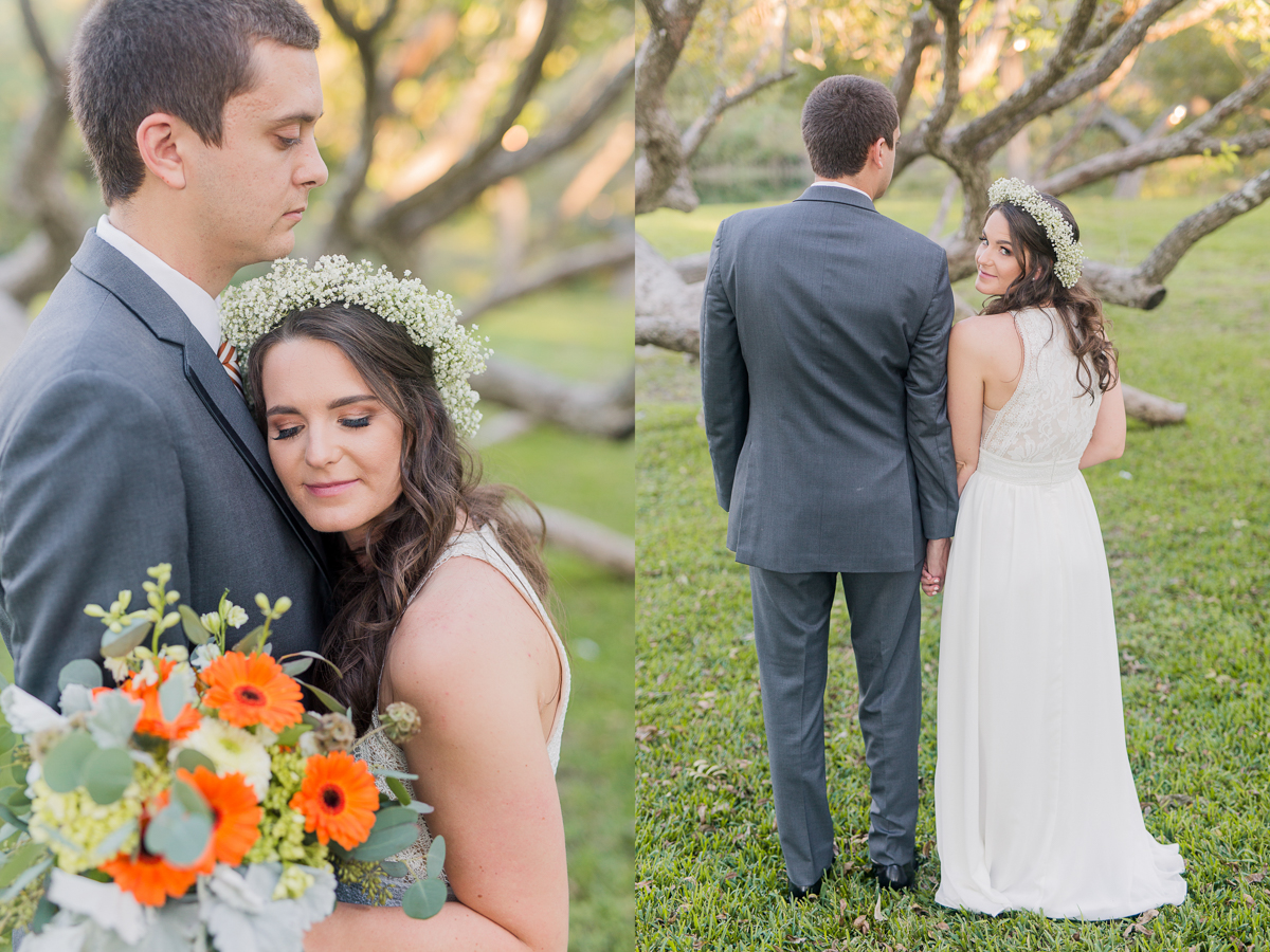 orange wedding bouquet