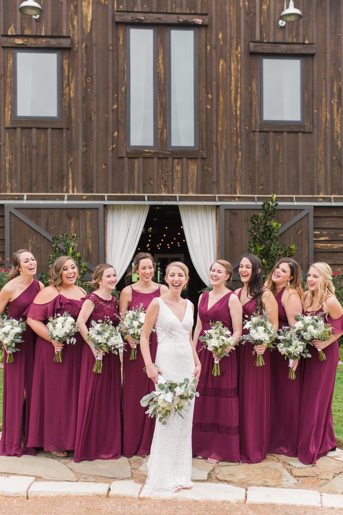 Burgundy Bridesmaids Dresses