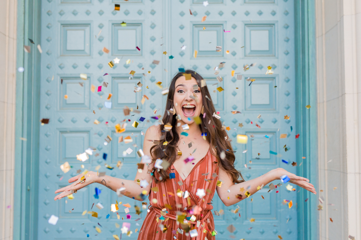University of Texas Senior Photos Confetti