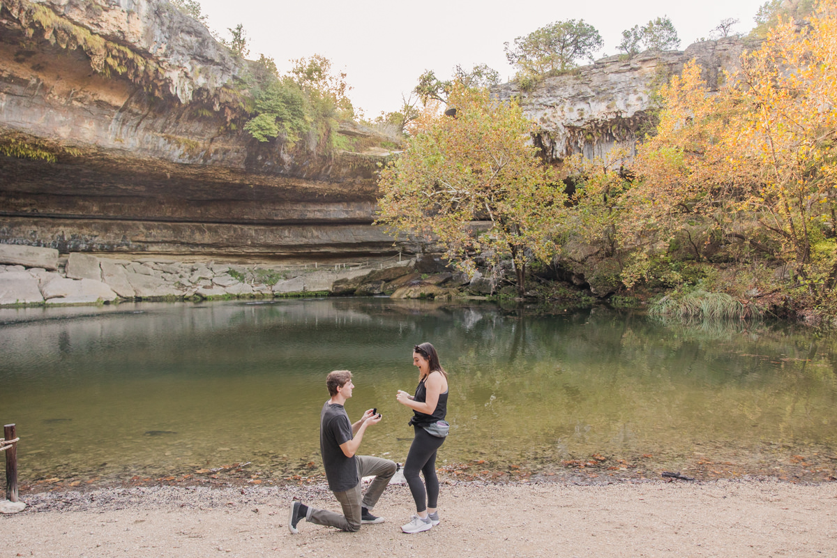 Planning a SURPRISE marriage proposal? DON'T do these things!, Hamilton Pool Photo