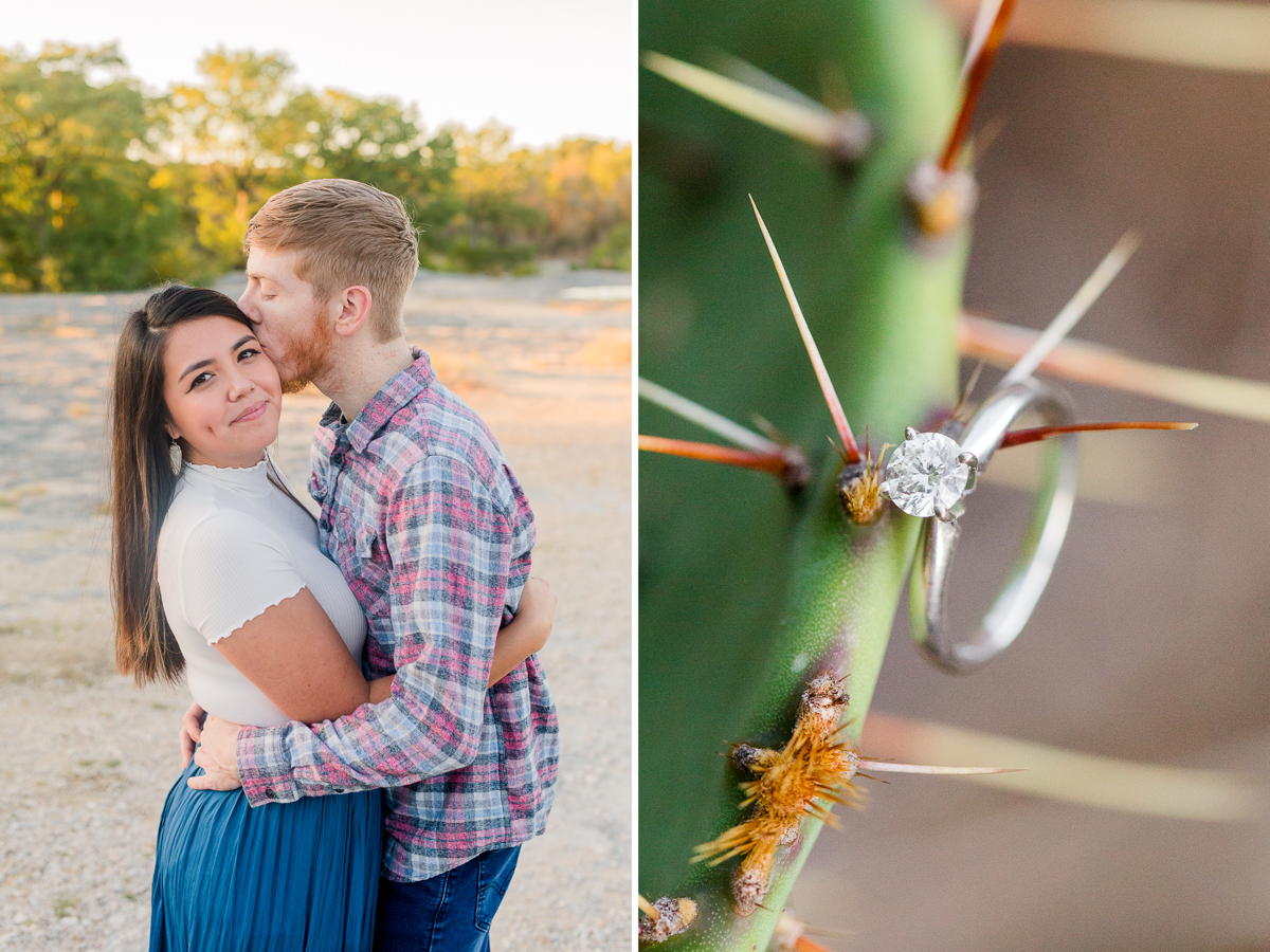 cactus engagement ring detail photo