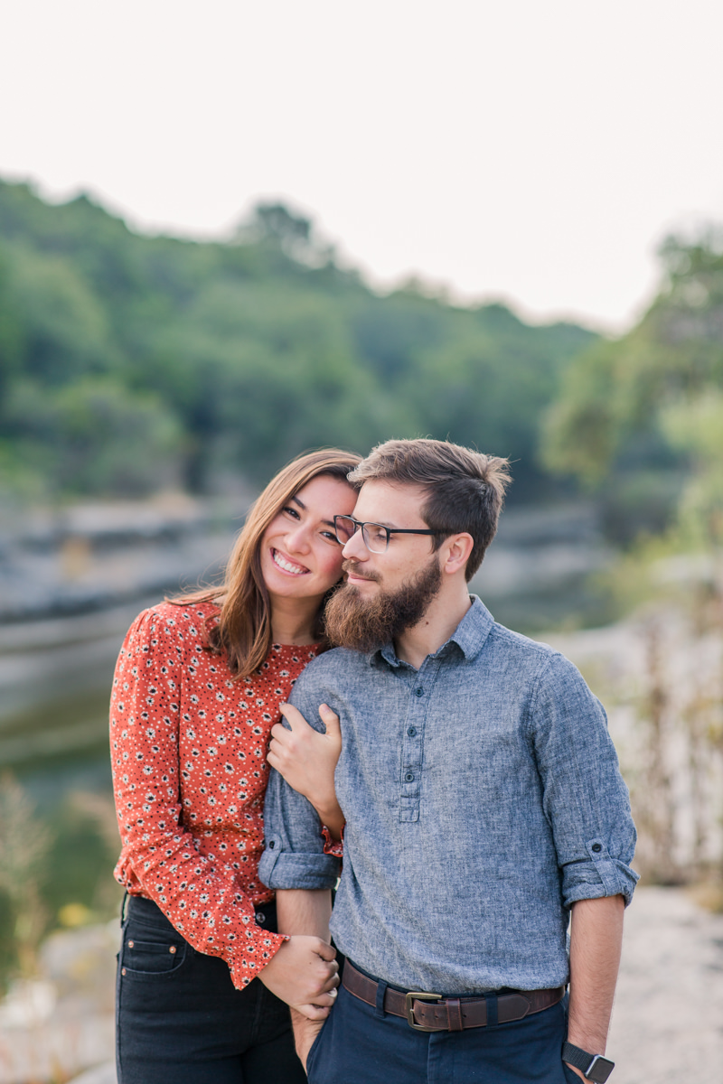 romantic engagement photos austin