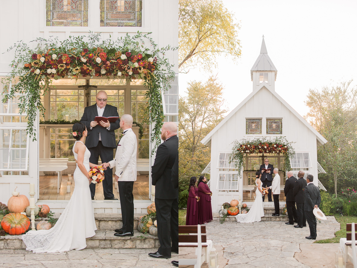 Fall Inspired Micro Wedding at 7F Lodge College Station | Marivel ...