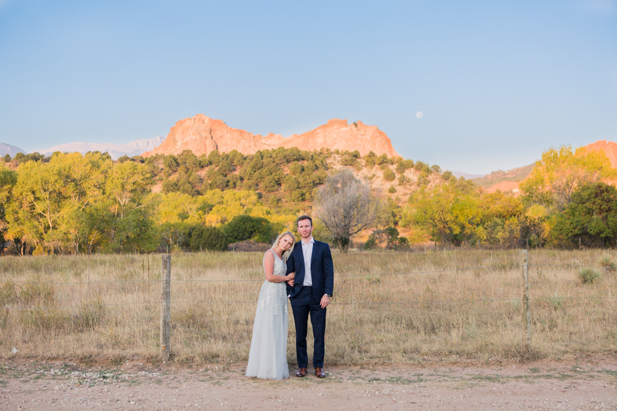 sunrise elopement garden of the gods colorado wedding photographer 