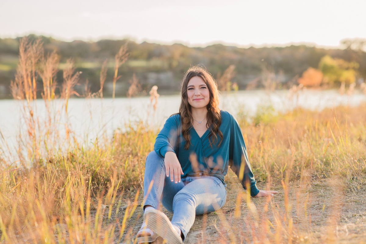 Sunset golden hour senior photos