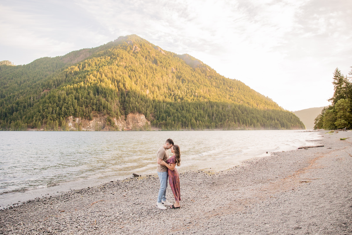 Olympic National Park Washington Engagement Photos | Lake Crescent