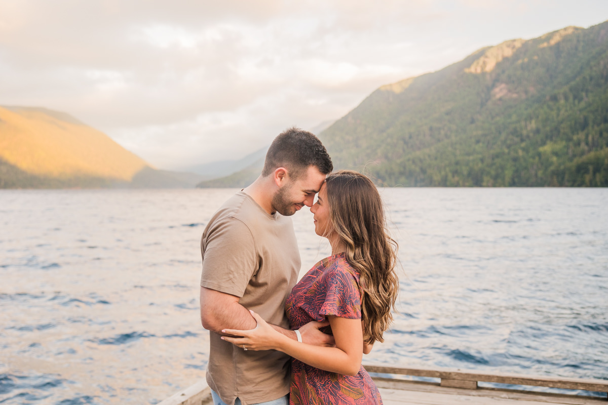 Olympic National Park Washington Engagement Photos | Lake Crescent