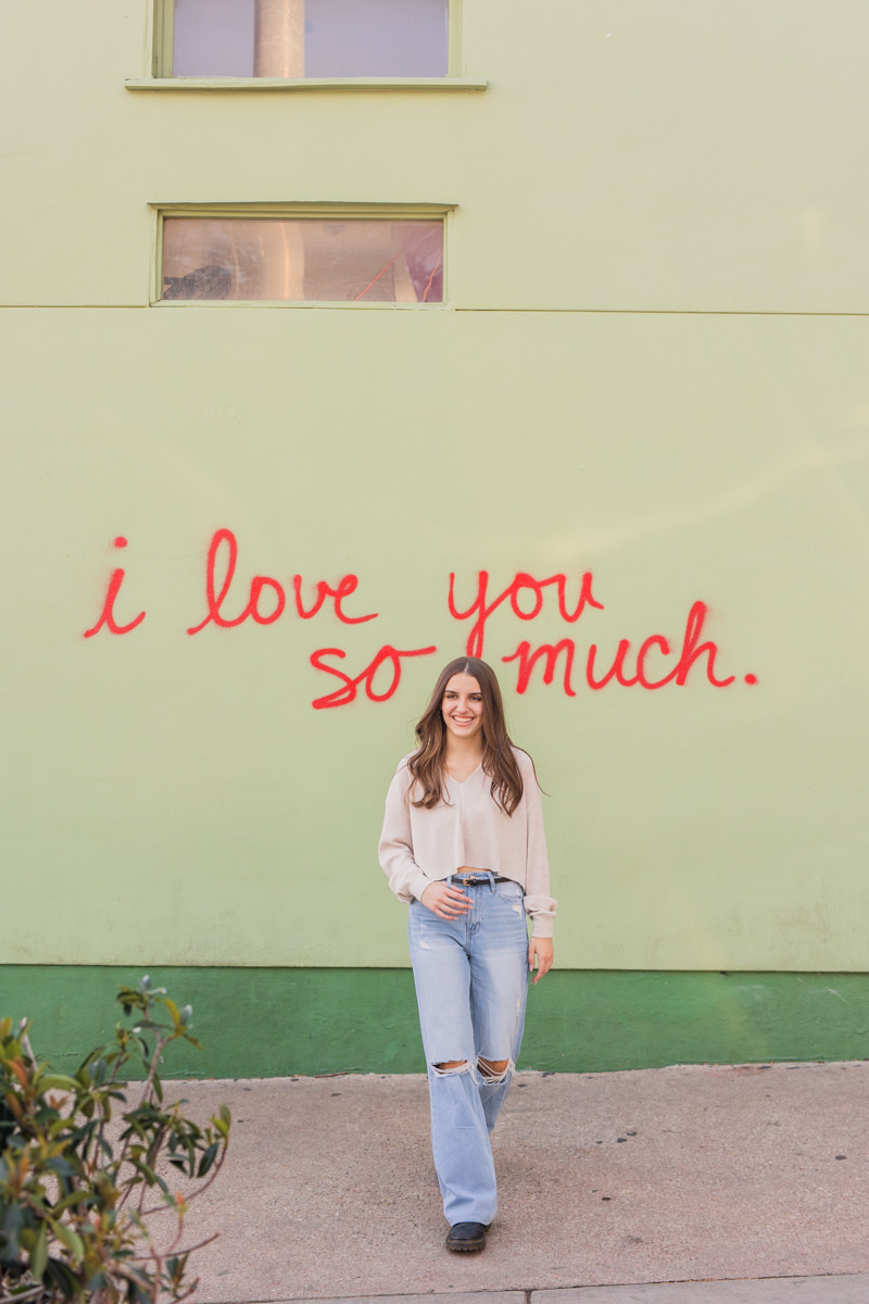 Colorful South Congress Ave. Austin Senior Photos