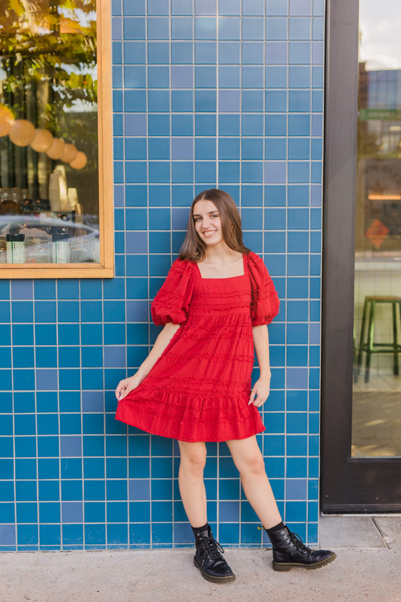 Colorful South Congress Ave. Austin Senior Photos