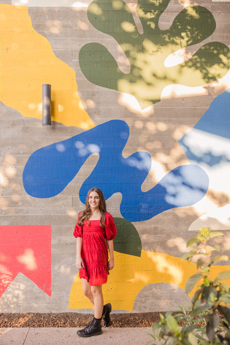 Colorful South Congress Ave. Austin Senior Photos