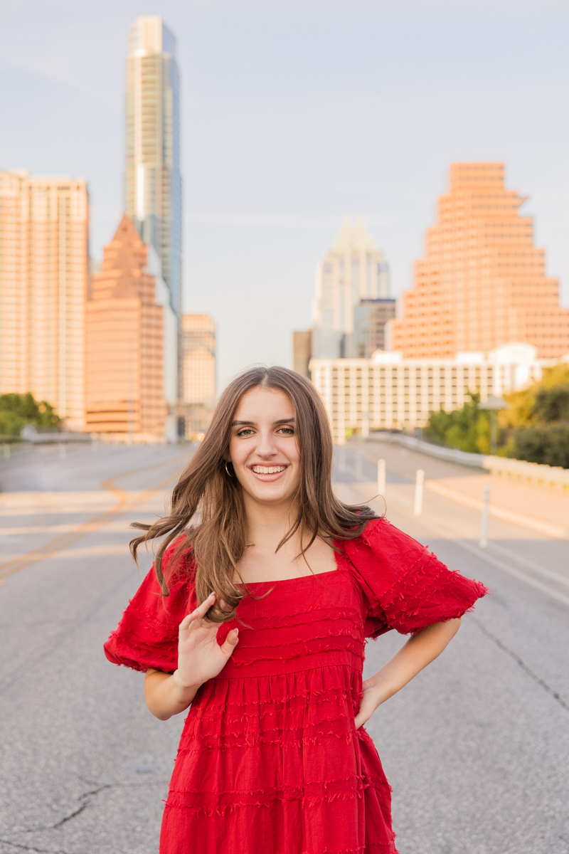 Colorful South Congress Ave. Austin Senior Photos