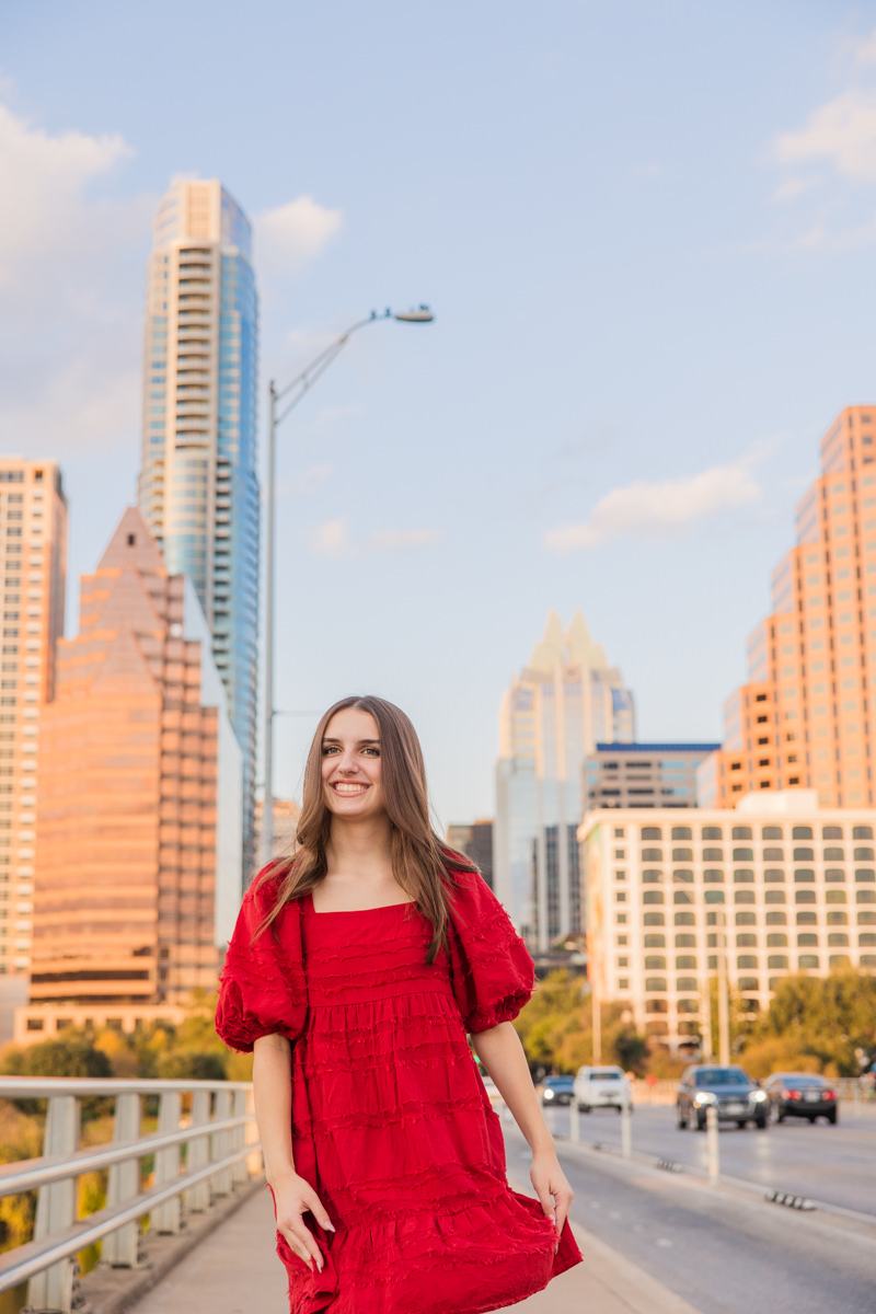 Colorful South Congress Ave. Austin Senior Photos