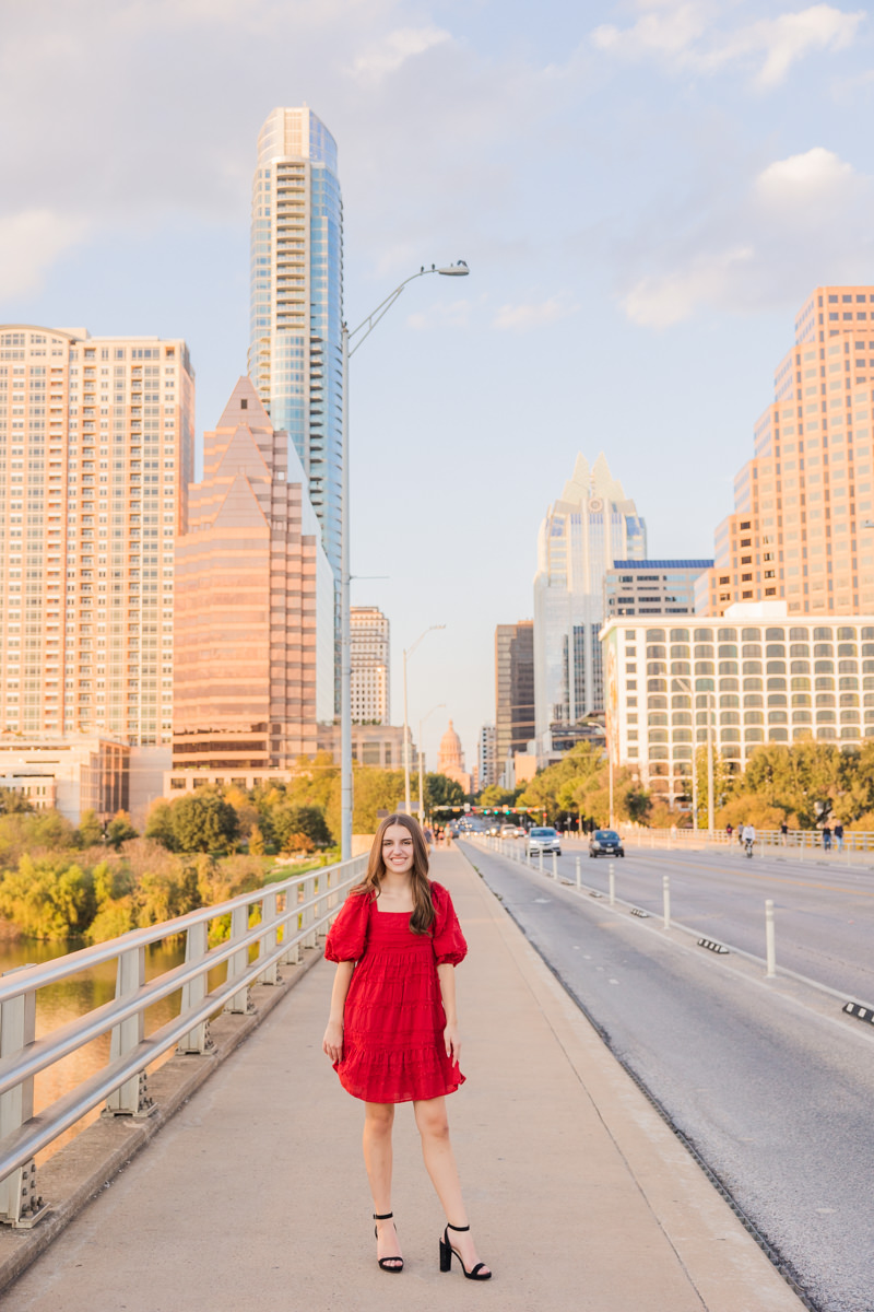 Colorful South Congress Ave. Austin Senior Photos