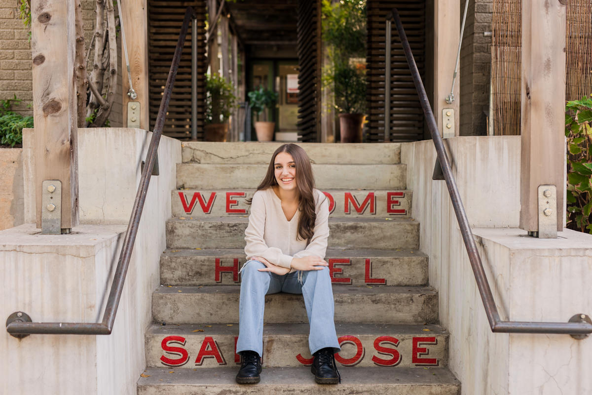 Colorful South Congress Ave. Austin Senior Photos