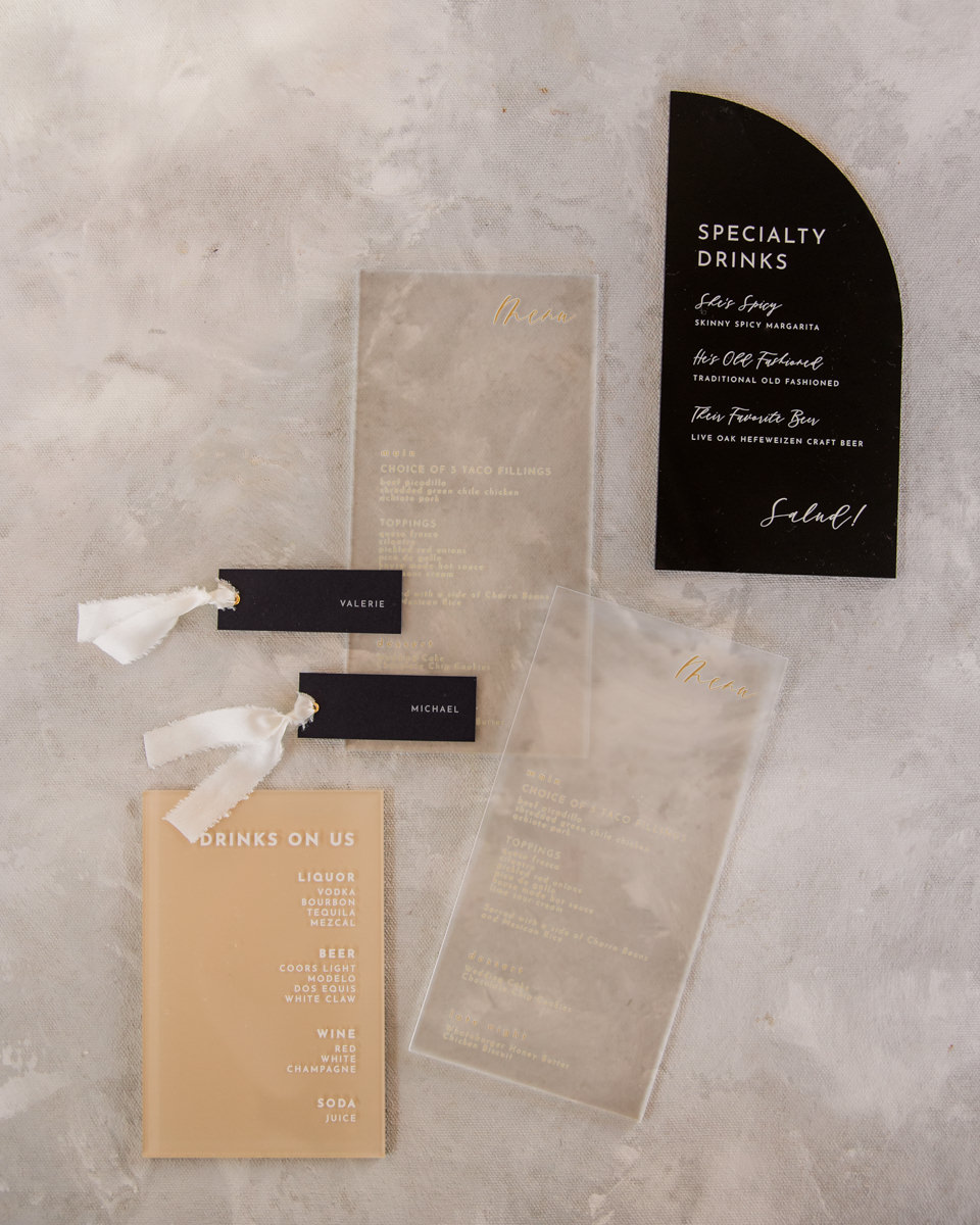 invitation flay lay