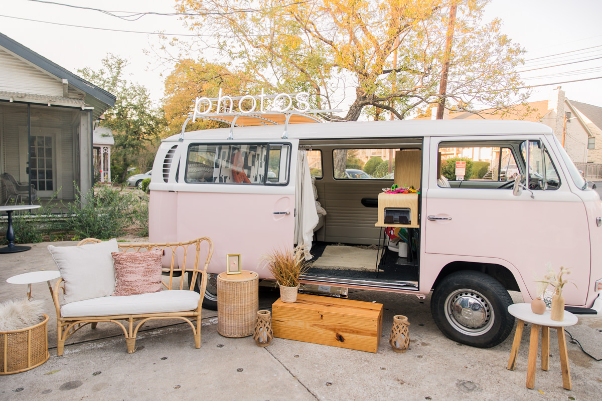photo booth van wedding reception austin