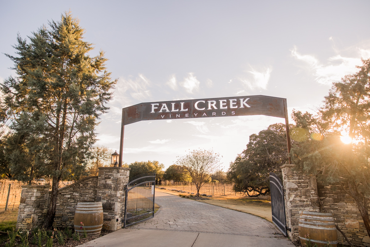 Fall Creek Vineyards Golden Hour Sunset