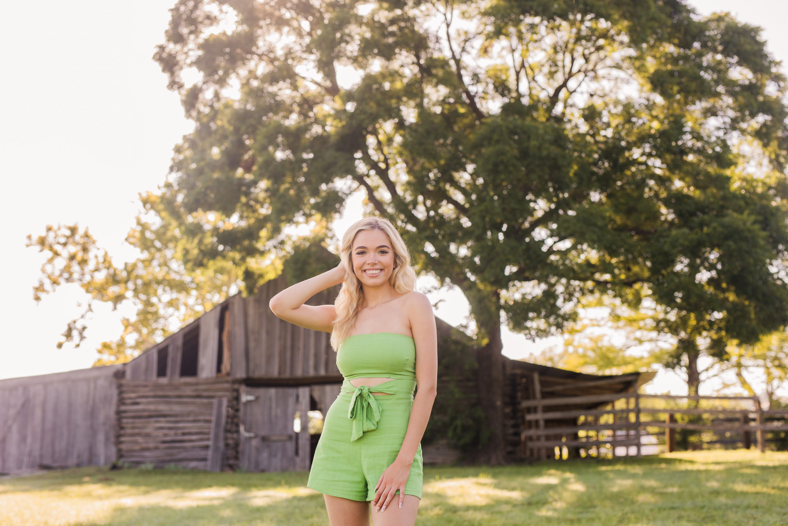Commons Ford Ranch Barn Sunset Senior Photography