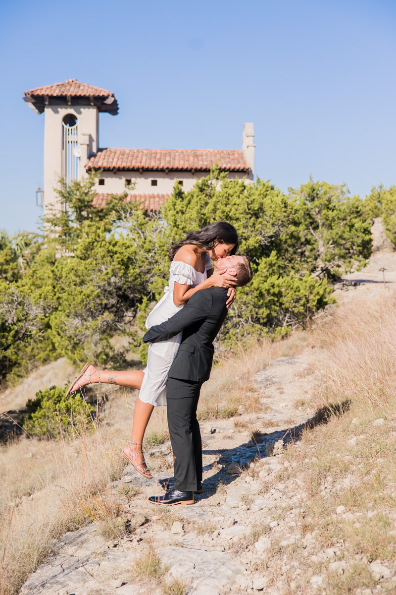 Romantic Chapel Dulcinea Engagement Photos