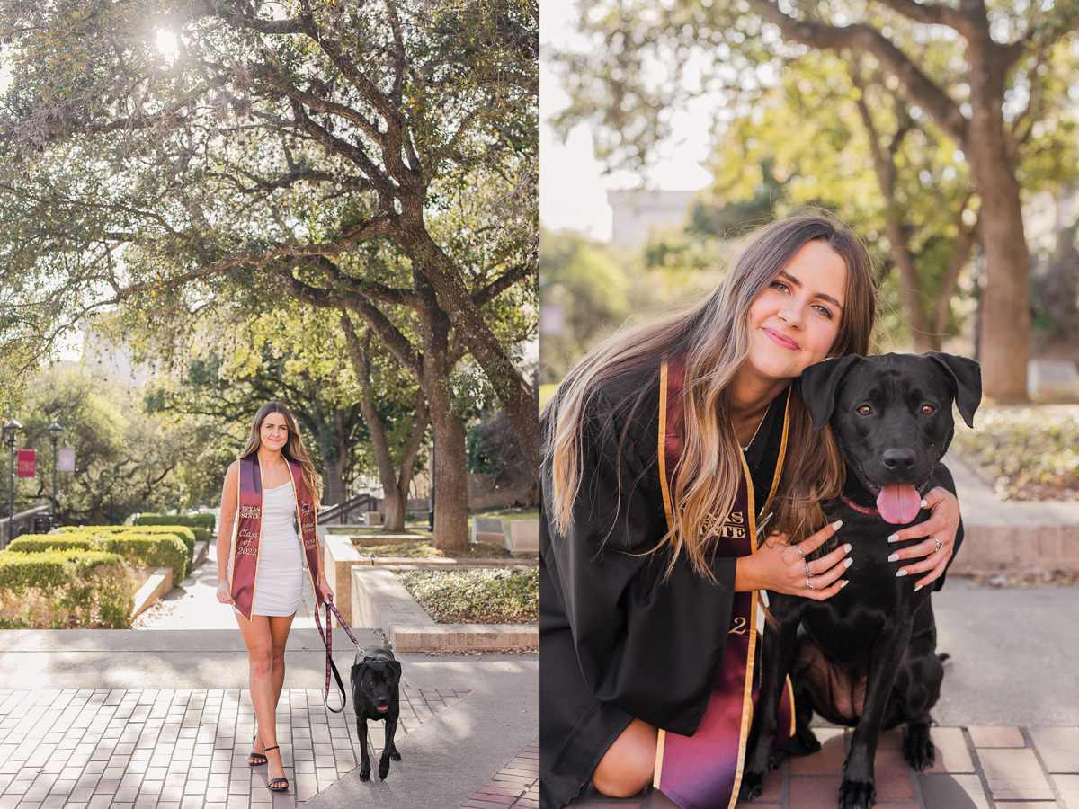 Texas State Senior Photo Dog