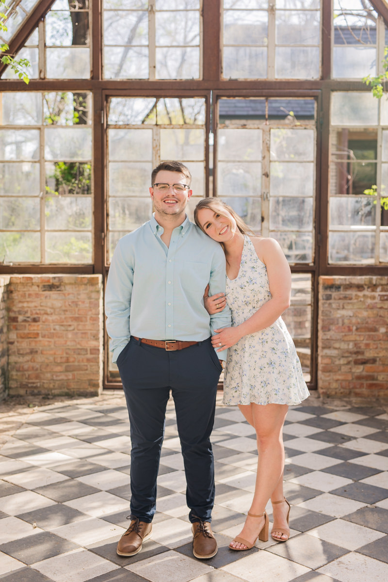 Sekrit Theater Greenhouse Engagement Photos