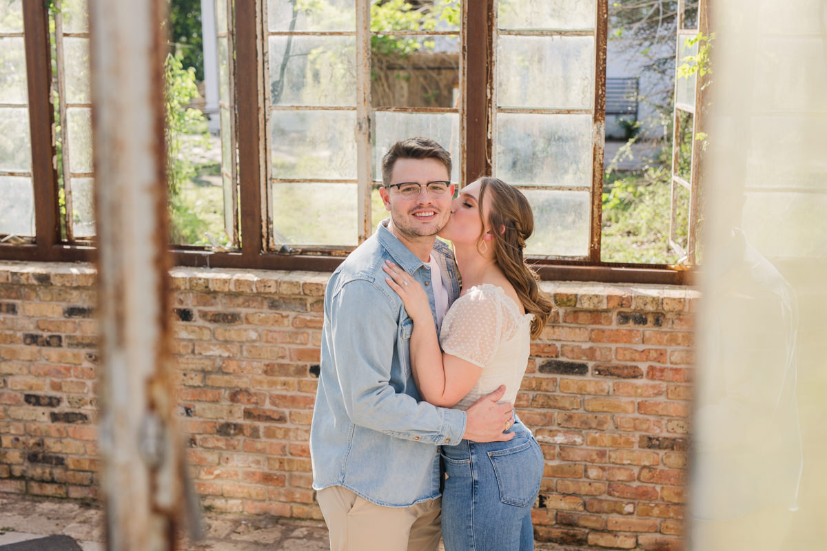 Sekrit Theater Greenhouse Engagement Photos