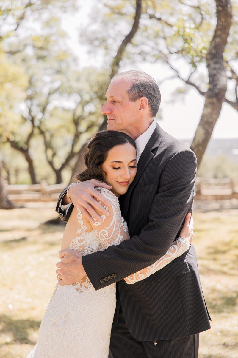 father daughter first look wedding