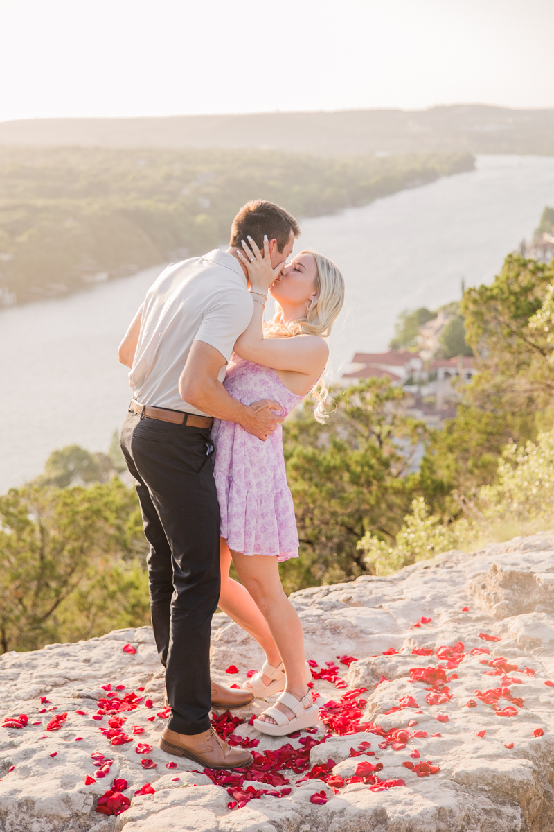 Sunset Mount Bonnell Marriage Proposal