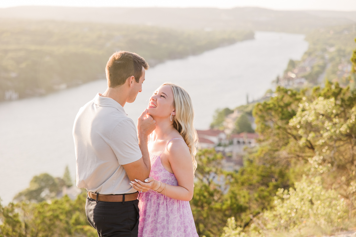 Sunset Mount Bonnell Marriage Proposal