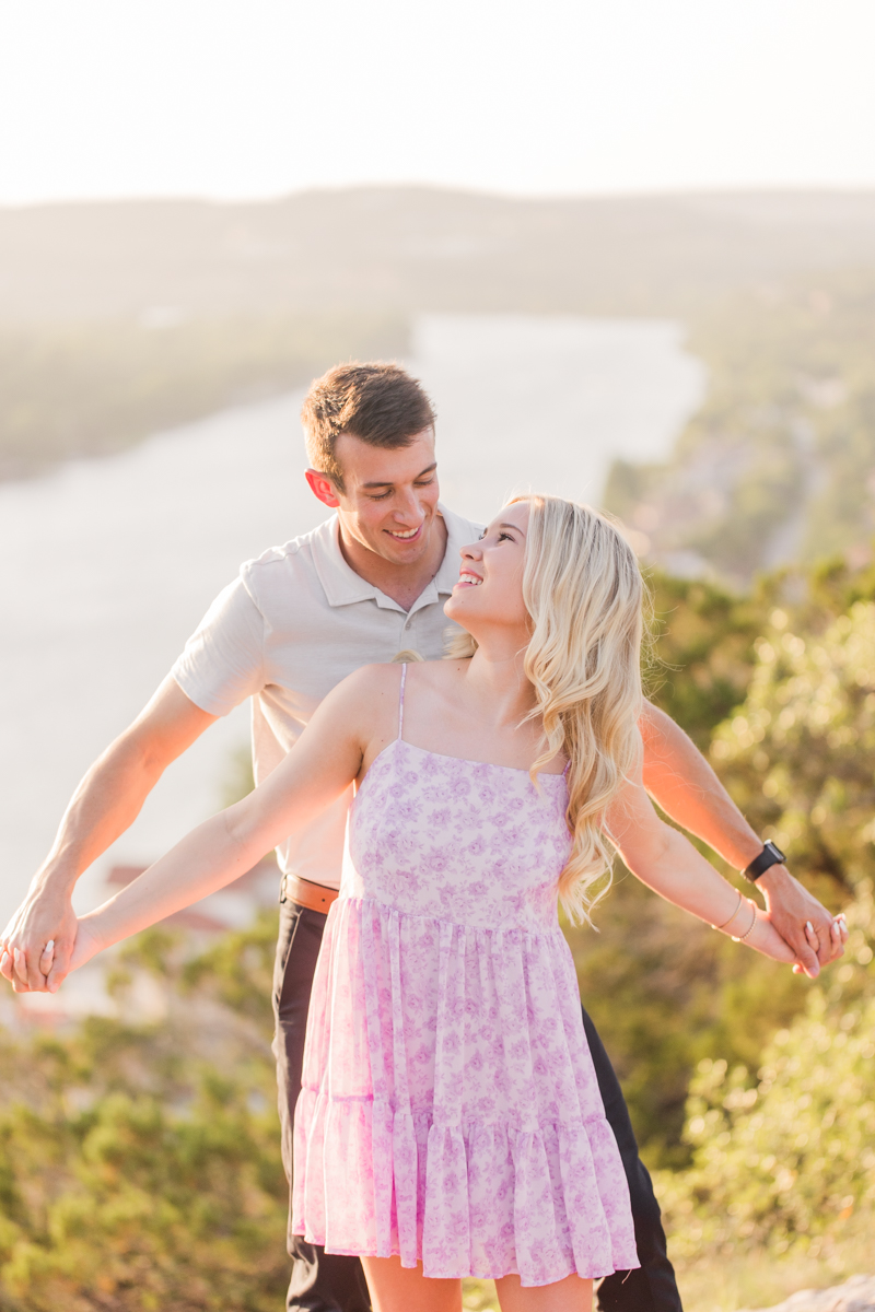 Sunset Mount Bonnell Marriage Proposal