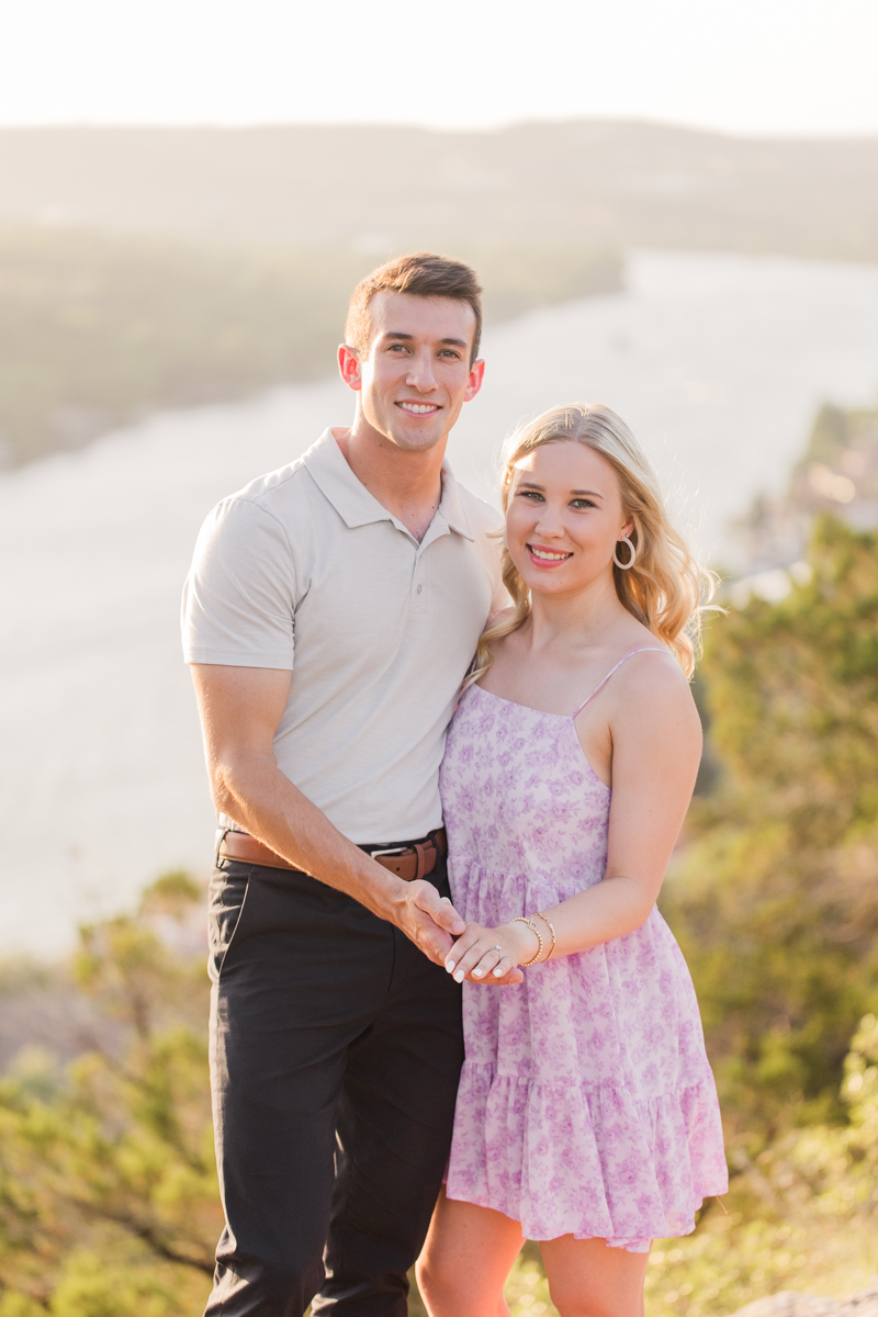 Sunset Mount Bonnell Marriage Proposal