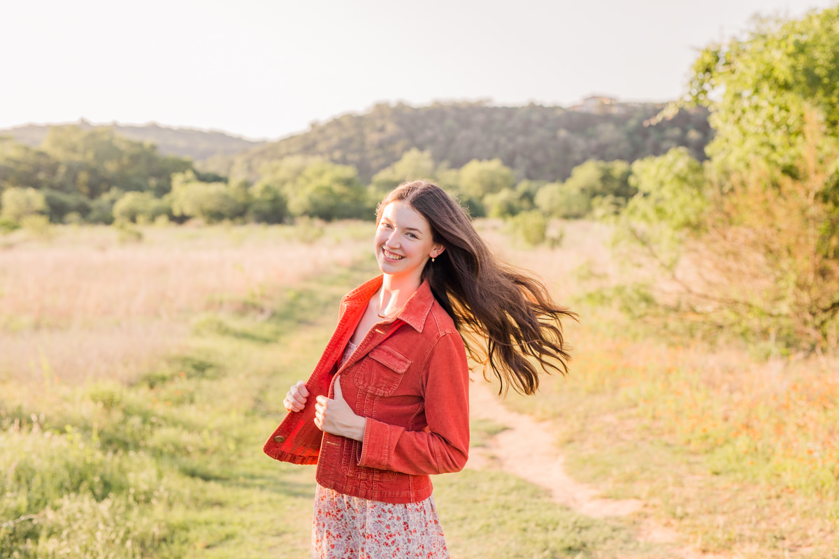 Whimsical Hill Country Senior Photos