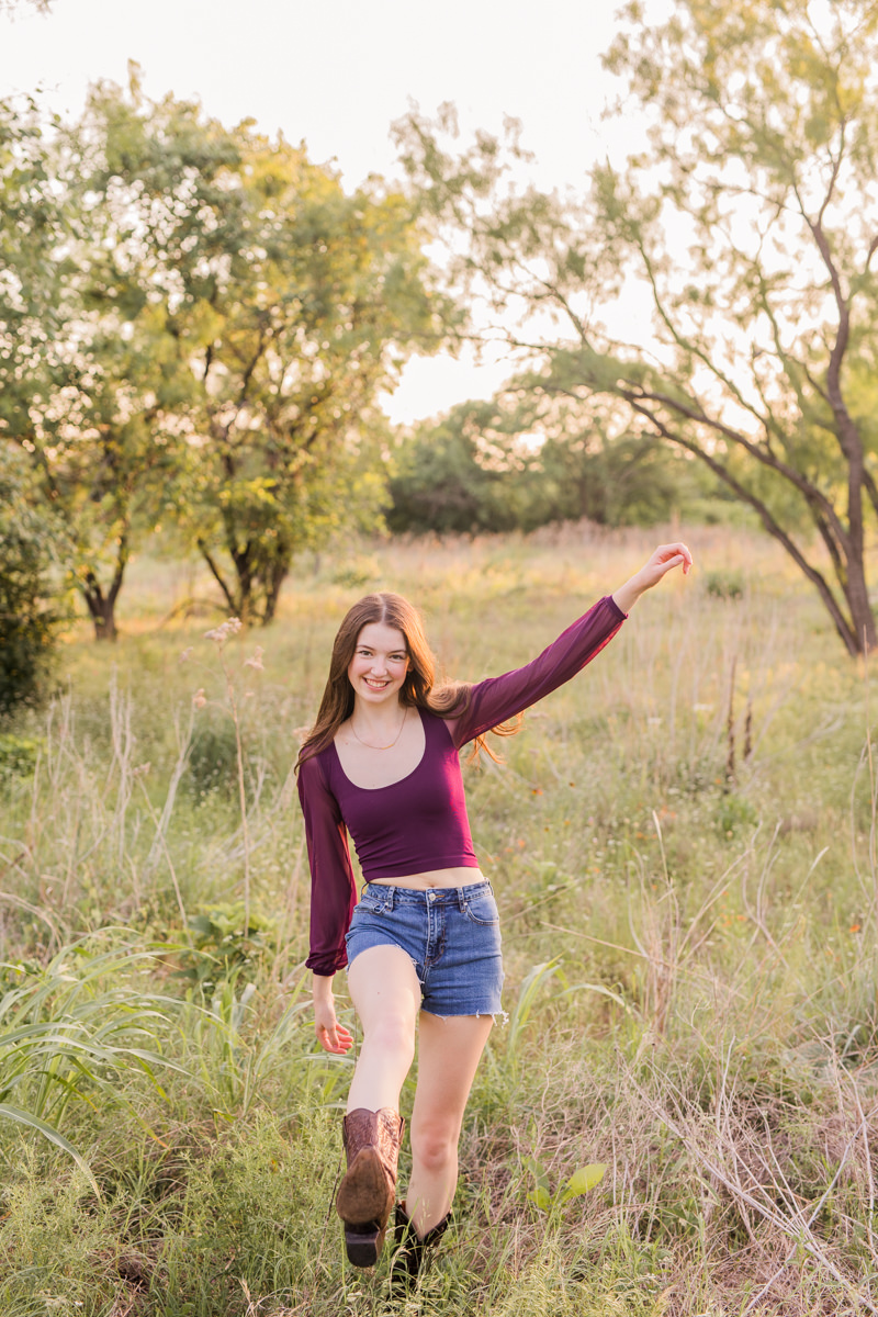 Whimsical Hill Country Senior Photos
