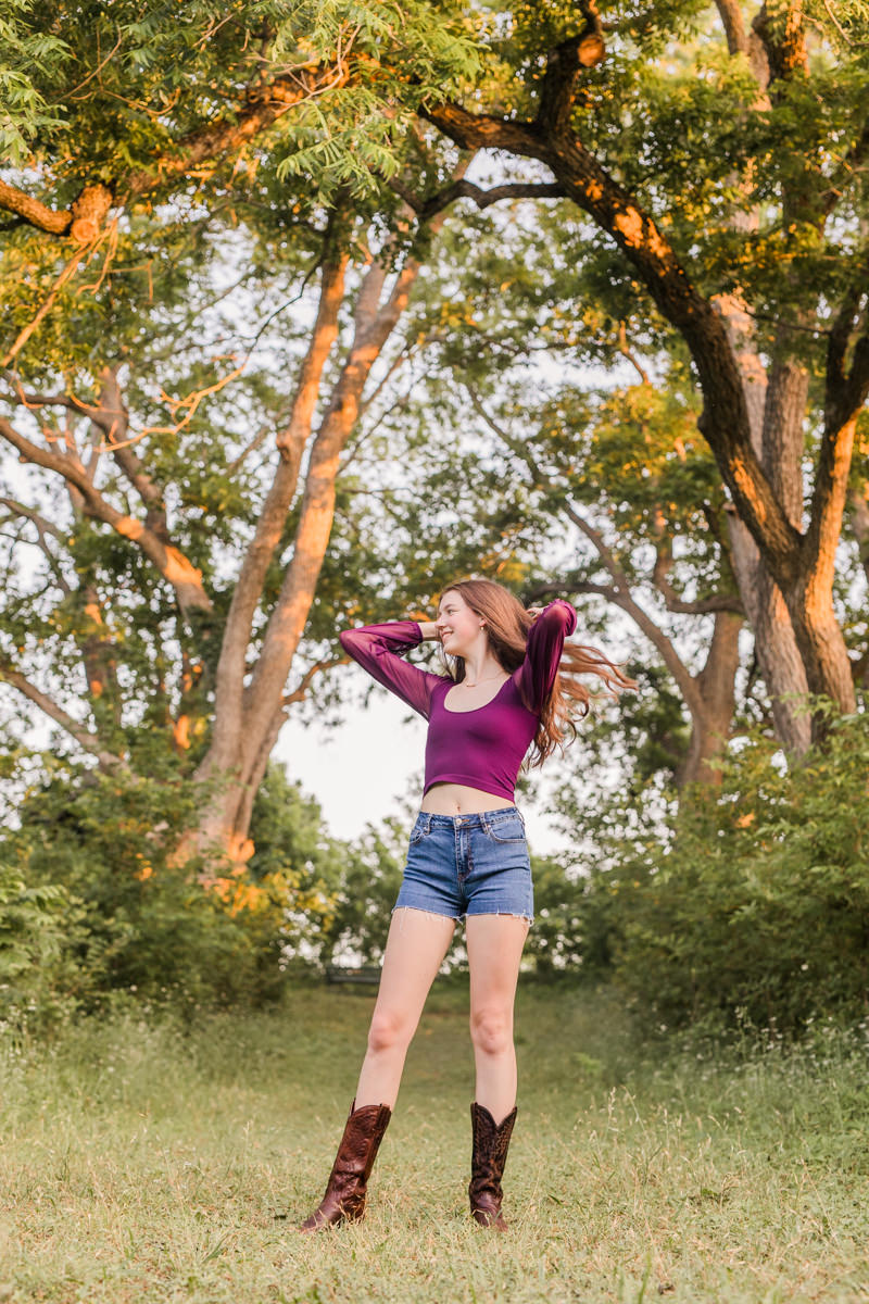 Whimsical Hill Country Senior Photos