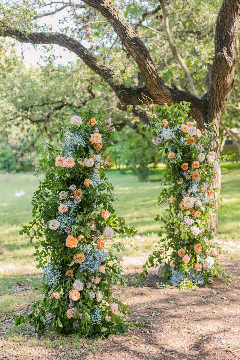 wedding ceremony floral arch
