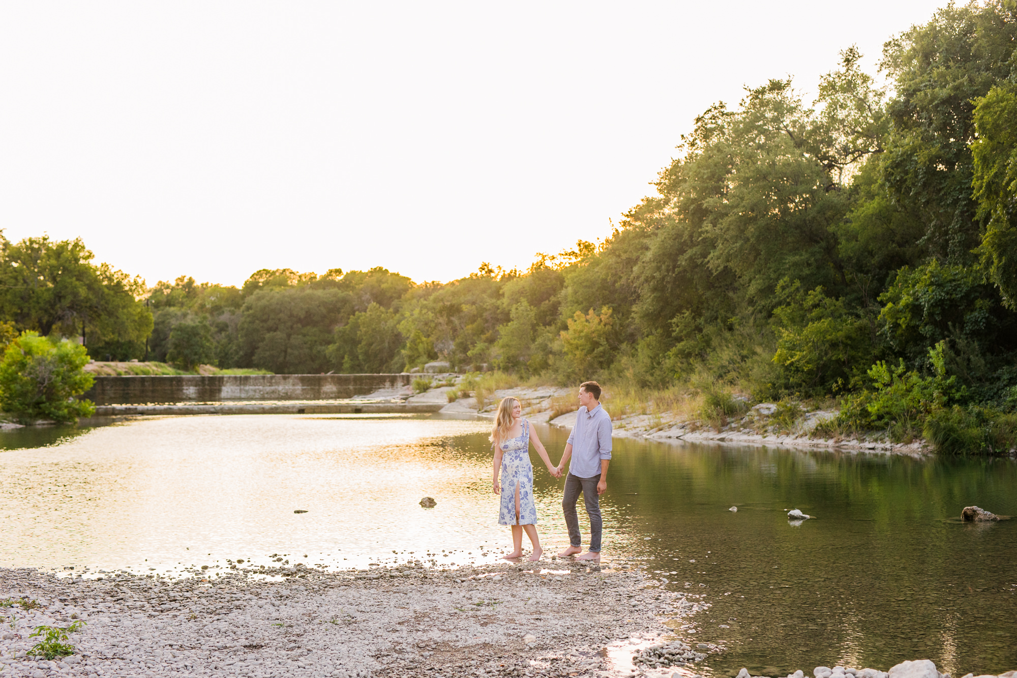 Blue Hole Georgetown Texas Engagement Photos