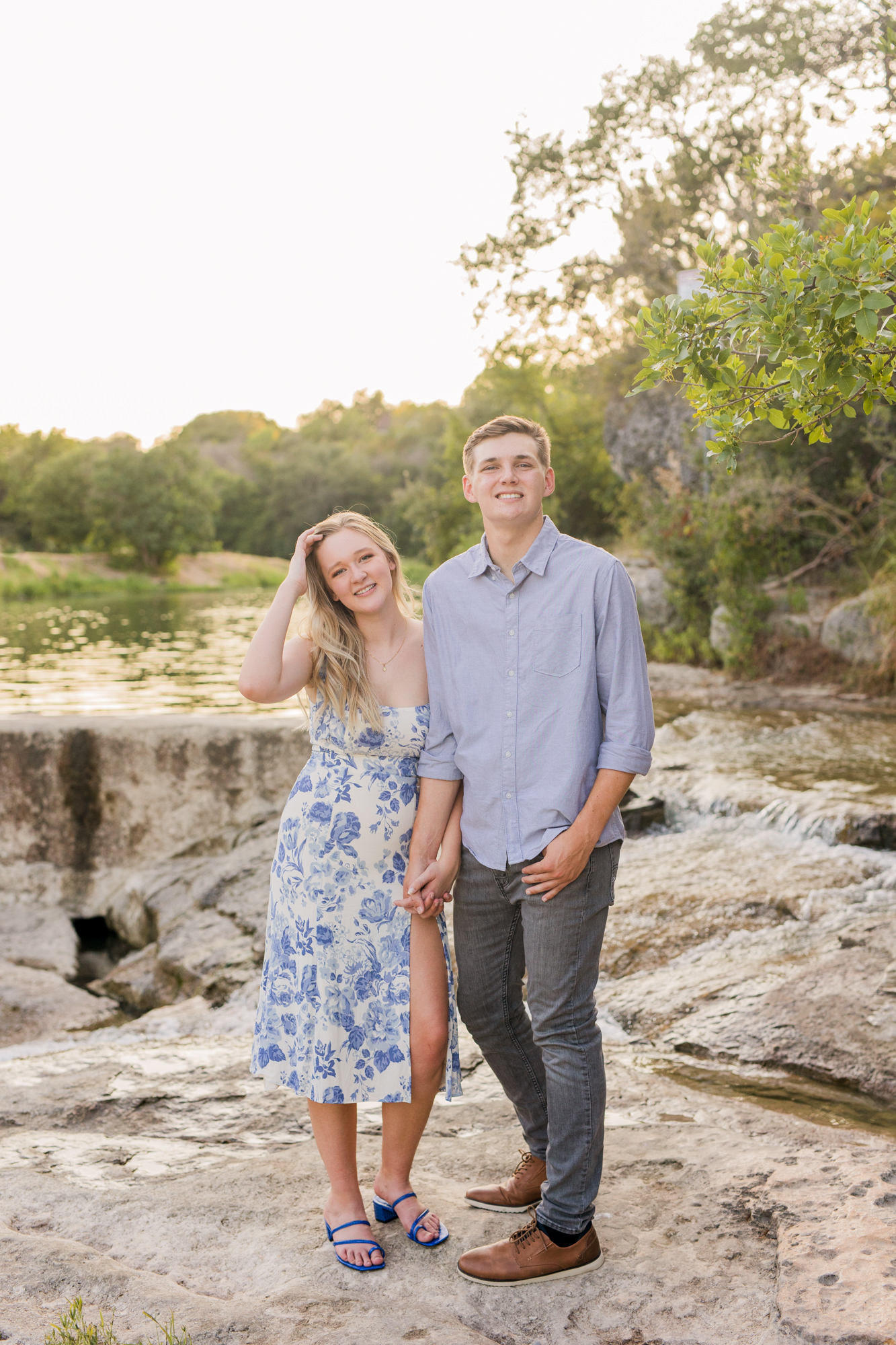 Blue Hole Georgetown Texas Engagement Photos