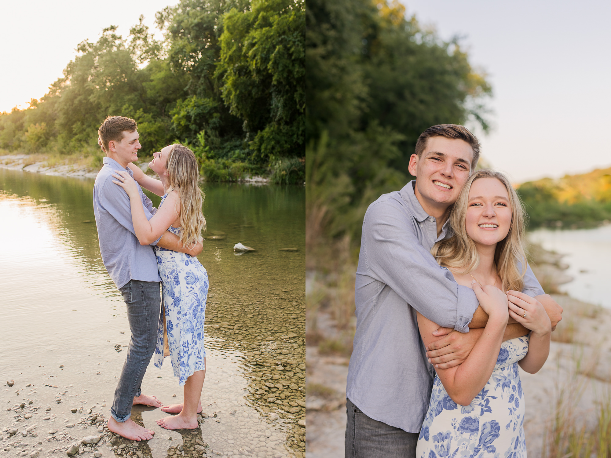 Blue Hole Georgetown Texas Engagement Photos